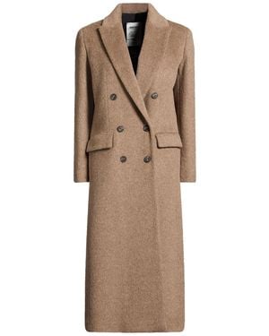 ANNIE PARIS Coat Alpaca Wool, Polyamide, Virgin Wool - Natural