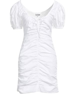 Ganni Vestito Corto - Bianco