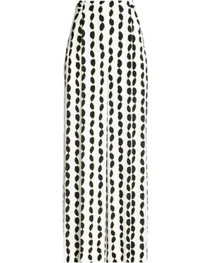 Diane von Furstenberg Jed Printed Crepe Wide-leg Trousers - White