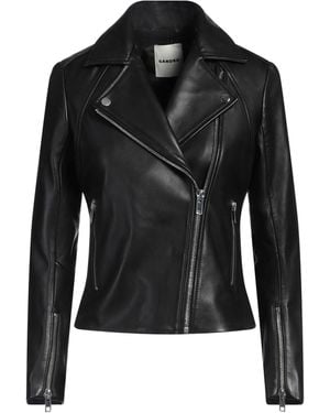 Sandro Lambskin Biker Zipper Jacket - Black
