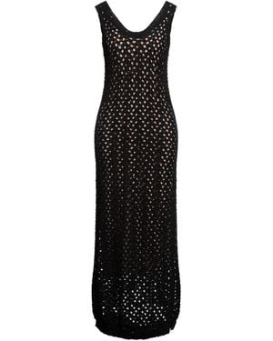 Brunello Cucinelli Maxi Dress Cotton, Linen, Silk, Polyamide - Black