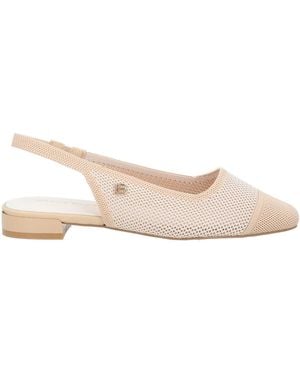 Laura Biagiotti Sand Ballet Flats Textile Fibers - Natural