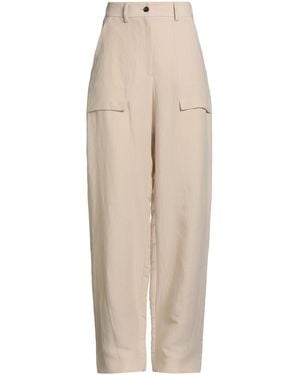 MSGM Ivory Pants Linen, Lyocell - Natural