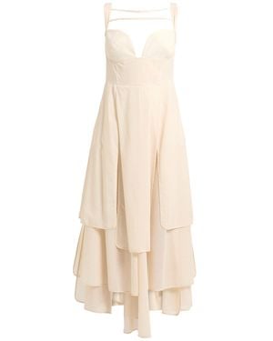 A.W.A.K.E. MODE Maxi Dress Wool, Recycled Polyester - White