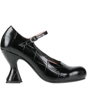 Ras Court Shoes Leather - Black