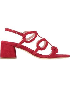 Anna F. Sandals Leather - Red