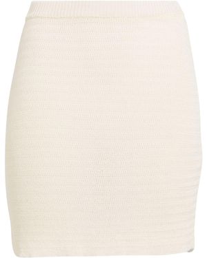ELEONORA GOTTARDI Ivory Mini Skirt Cotton, Recycled Polyester - Natural
