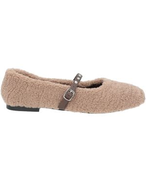 Emanuélle Vee Ballet Flats Textile Fibers - Pink