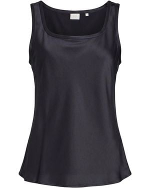 Marella Monochrome Charcoal Top Acetate, Polyester - Black