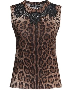 Dolce & Gabbana Jumper Virgin Wool, Cotton, Polyamide - Brown