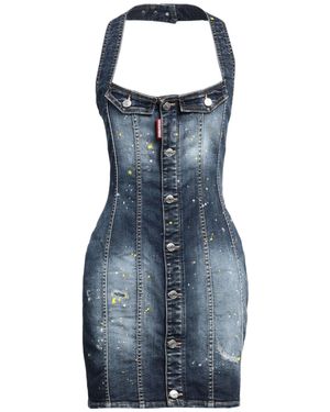DSquared² Mini Dress Cotton, Elastane, Polyester - Blue