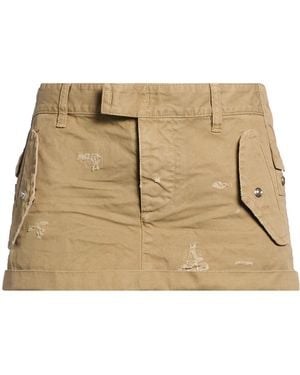 DSquared² Khaki Mini Skirt Cotton - Natural