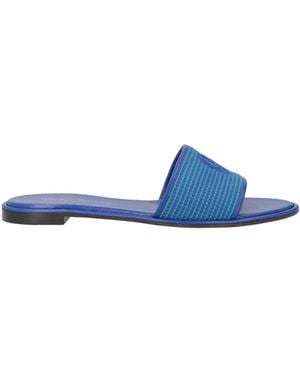 Giorgio Armani Sandals Leather, Textile Fibers - Blue