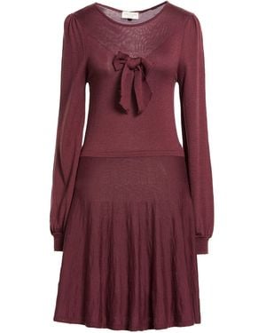 Rebel Queen Mini Dress Acrylic, Polyamide, Wool - Purple