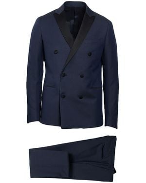 Tombolini Suit Virgin Wool, Cotton - Blue
