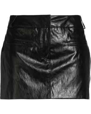 FEDERICA TOSI Mini Skirt Polyurethane, Viscose, Polyester, Cotton, Metal - Black