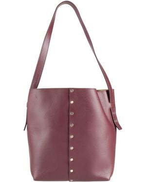 Fabiana Filippi Burgundy Handbag Leather - Purple