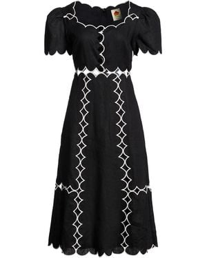 FARM Rio Midi-Kleid - Schwarz