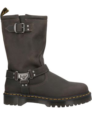Dr. Martens Charcoal Boot Leather - Black