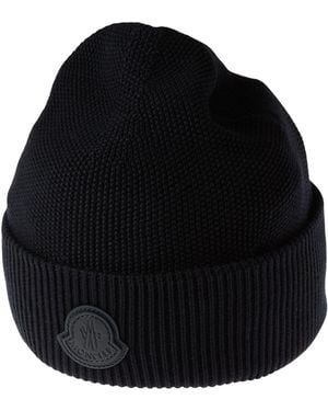 Moncler Midnight Hat Cotton, Cashmere - Black