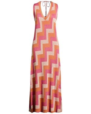 Akep Maxi Dress Viscose, Metallic Polyester, Polyamide - Red