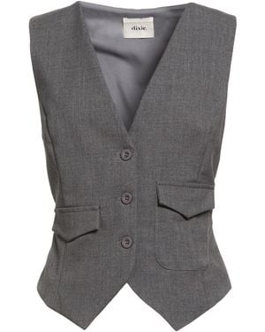 Dixie Tailored Vest Polyester, Viscose, Elastane - Gray