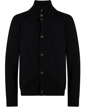 Paolo Pecora Cardigan Virgin Wool - Black