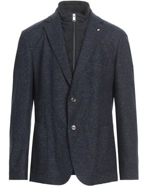 BOSS Blazer Wool, Polyamide, Viscose, Silk - Blue