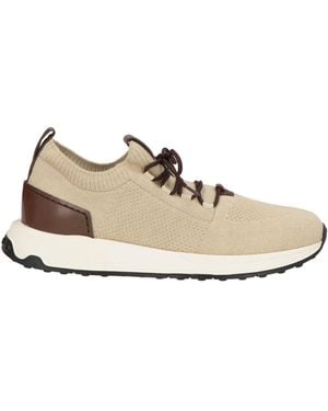 Tod's Cream Sneakers Textile Fibers - Natural