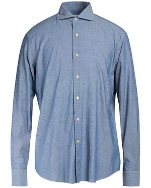 Alessandro Gherardi Azure Shirt Cotton - Blue