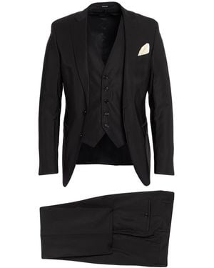 Paoloni Suit Virgin Wool, Viscose - Black