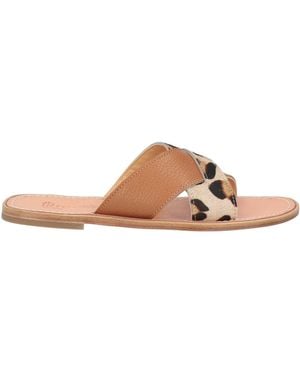 Virreina Tan Sandals Leather - Brown