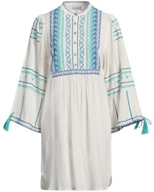 Antik Batik Mini Dress Cotton - Blue