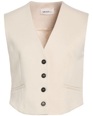 MEIMEIJ Tailored Vest Viscose, Polyamide, Elastane, Acetate - Natural