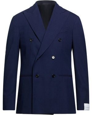 Caruso Blazer Wool, Elastane, Polyamide - Blue