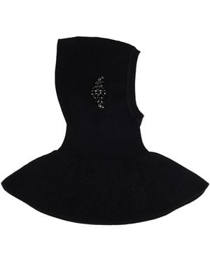 Simone Rocha Hat Merino Wool, Silk - Black