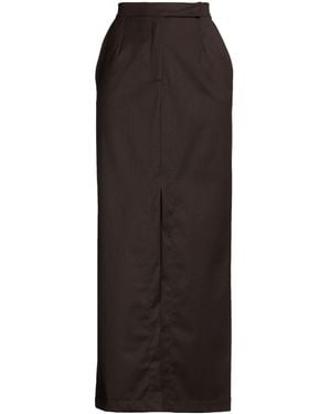 Caractere Maxi Skirt Polyester, Wool, Viscose, Elastane - Brown
