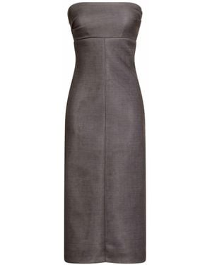 Philosophy Di Lorenzo Serafini Vestito Midi - Grigio