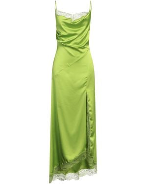 Pinko Lime Maxi Dress Polyester - Green