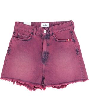 AMISH Denim Shorts - Purple