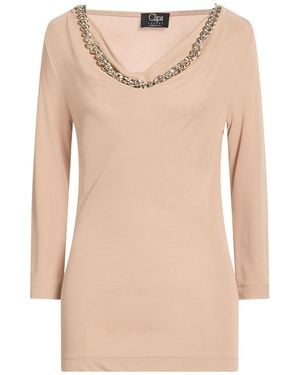 Clips Tricot Top Viscose, Polyester - Natural
