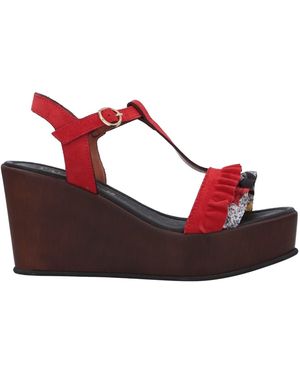 CafeNoir Sandals Leather - Red