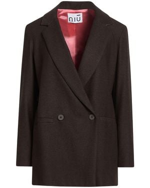 Niu Dark Blazer Polyester, Viscose, Wool, Elastane - Black