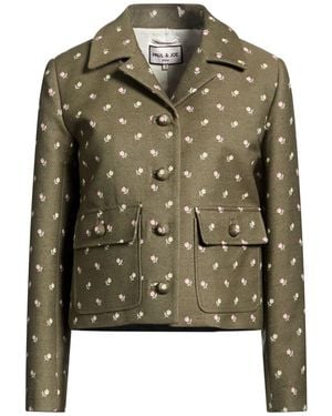 Paul & Joe Military Jacket Cotton, Polyester, Elastane - Green