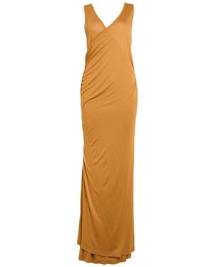 Jucca Camel Maxi Dress Viscose - Metallic