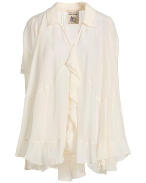 Semicouture Ivory Top Cotton, Silk - White