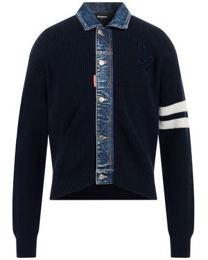 DSquared² Midnight Cardigan Wool, Cashmere, Cotton - Blue