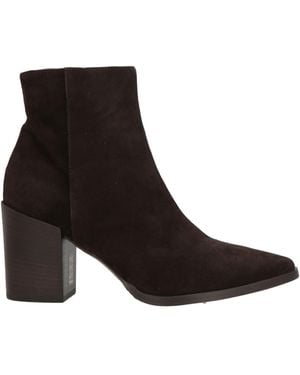 Mally Dark Ankle Boots Leather - Black