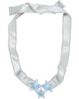 Red(V) Sky Necklace Textile Fibers - White