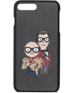 Dolce & Gabbana Covers & Cases Calfskin, Plastic - Black